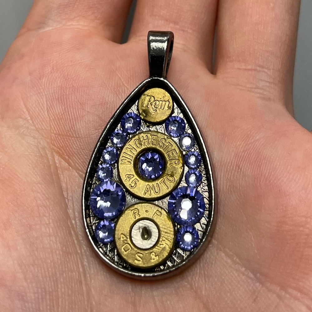 Shotgun Shell Pendant, Swarovski Elements, Made I… - image 8